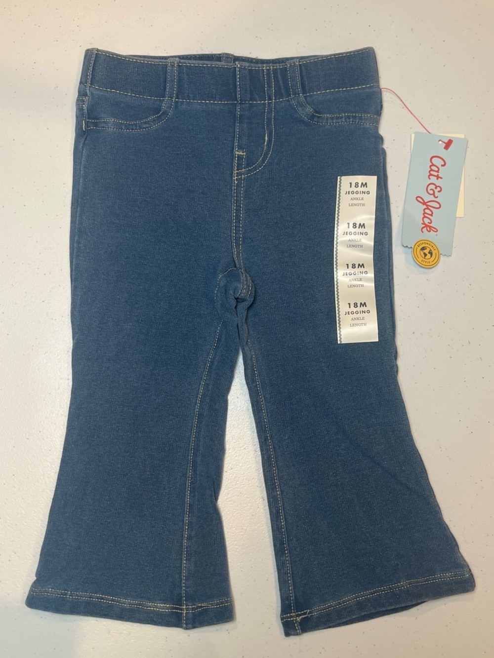Cat & Jack Dark Blue Toddler Flare Jeggings